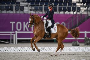 Charlotte Dujardin and Gio on their way helping the British team qualify for the grand prix special