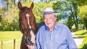 Mike Bullen at his home - Borough Court with "Keen as Mustard"