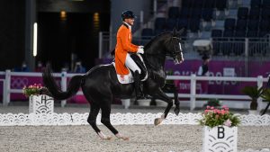 Edward Gal riding Total US at the Tokyo Olympics dressage