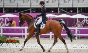 Olympic eventing dressage Julia Krajewski riding Amande De B'Neville