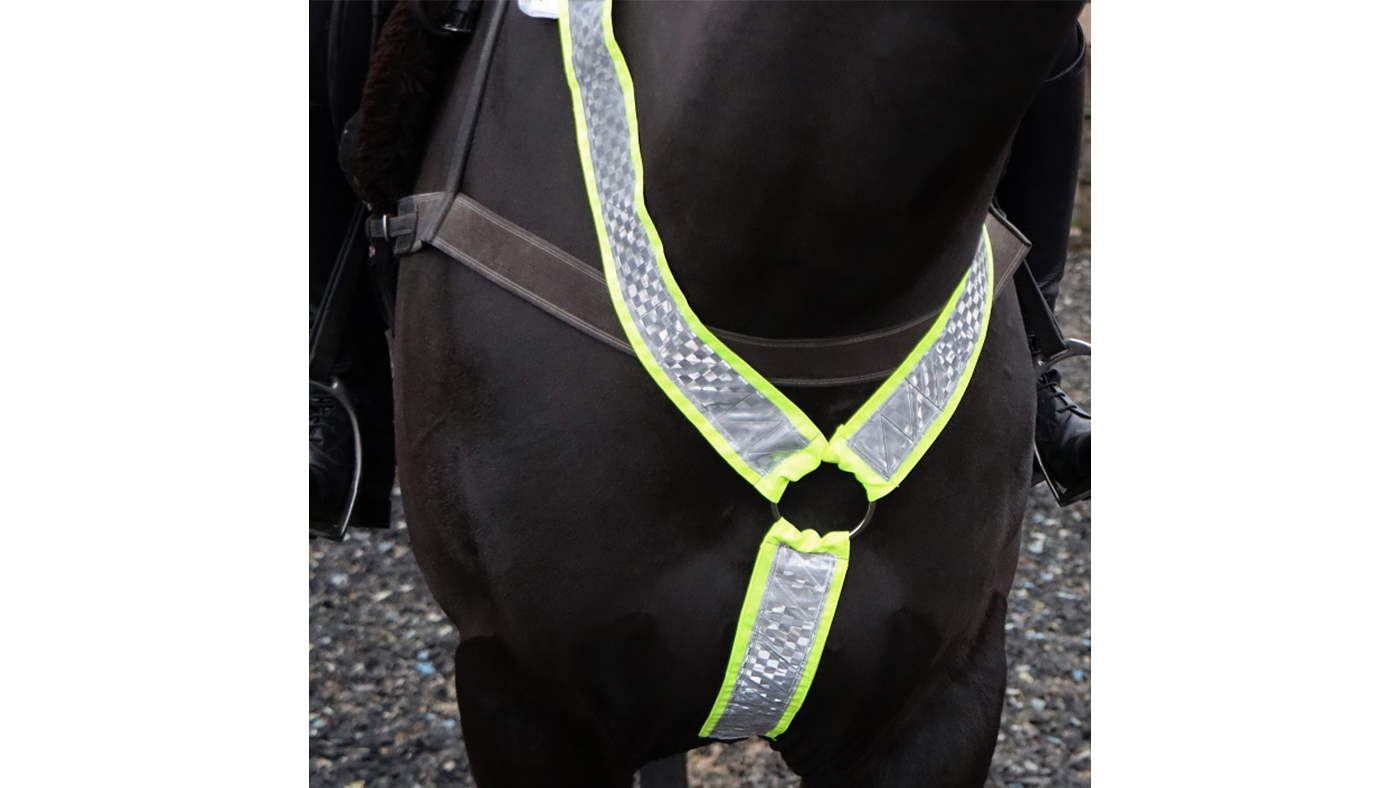 Ruggles hi-viz adjustable breastplate hi viz for horses