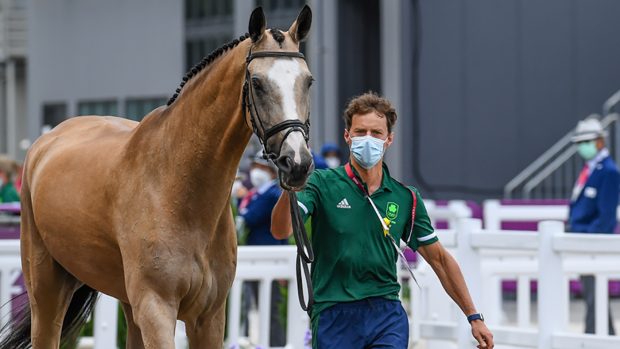 Sam watson at the tokyo olympics trot-up