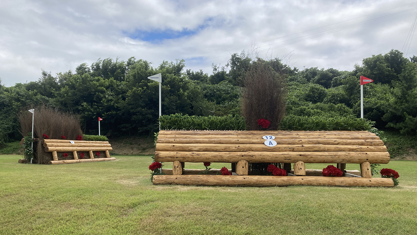 Tokyo Olympics cross-country course: fence 12ab