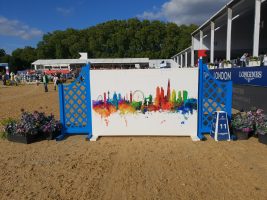 The London skyline fence on the London GCT grand prix track