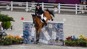 The British entries for the showjumping World Championships include Harry Charlewith Romeo 88, pictured here competing at the Tokyo Olympics.