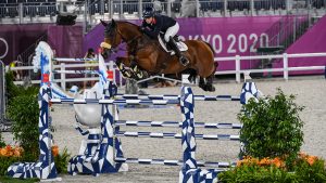 Holly Smith riding Denver in the Olympic team showjumping final at the Tokyo 2020 Olympic Games