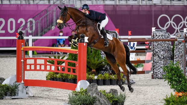 Holly Smith riding Denver in the Olympic team showjumping final at the Tokyo 2020 Olympic Games