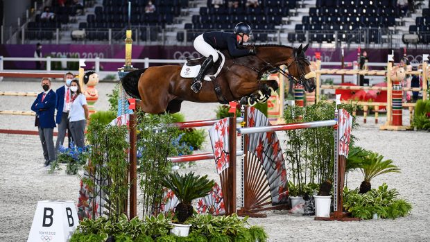 Holly Sith riding Denver in the Olympic team showjumping final at the Tokyo 2020 Olympic Games