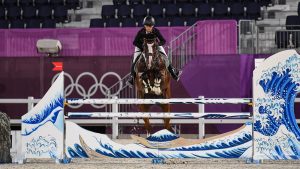 Olympic eventing showjumping Julia krajewski at the Tokyo Olympic Games