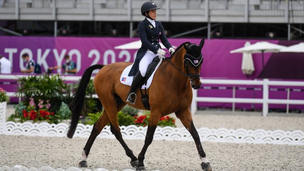 Lauren Billys and Castle Larchfield Purdy at the Tokyo Olympics