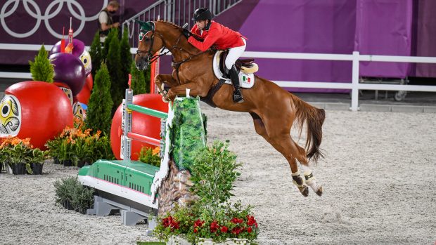 Patricio Pasquel riding Babel at the Tokyo Olympics