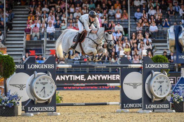 Peder Fredricson winning the London GCT grand prix with Catch Me Not S - this partnership are among our European showjumping championships favourites for medals