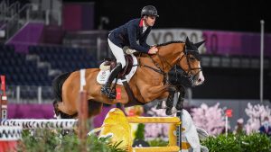 Scott Brash riding Jefferson in the Olympic showjumping individual qualifier at the Tokyo 2020 Olympic Games