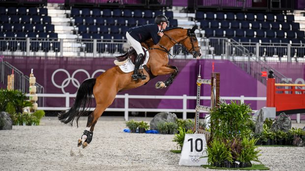 Scott Brash riding Jefferson in the Olympic showjumping individual final