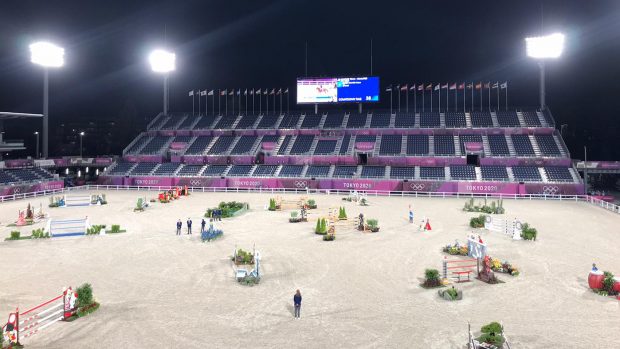Olympic showjumping team course at Tokyo Games