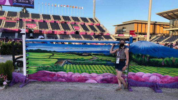 H&H's Polly Bryan on the Olympic showjumping course