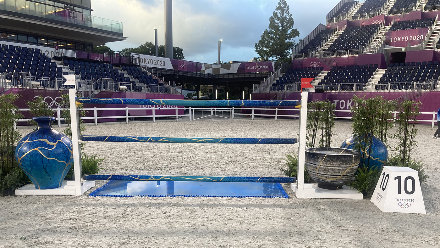 Olympic team showjumping qualifier course: fence 10