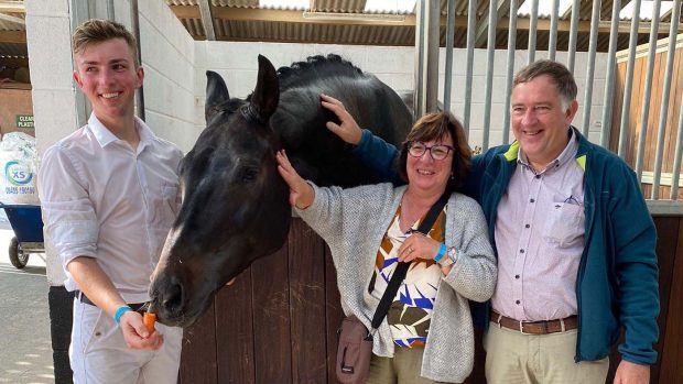 Gijs Van Vooren with his parents at Somerford