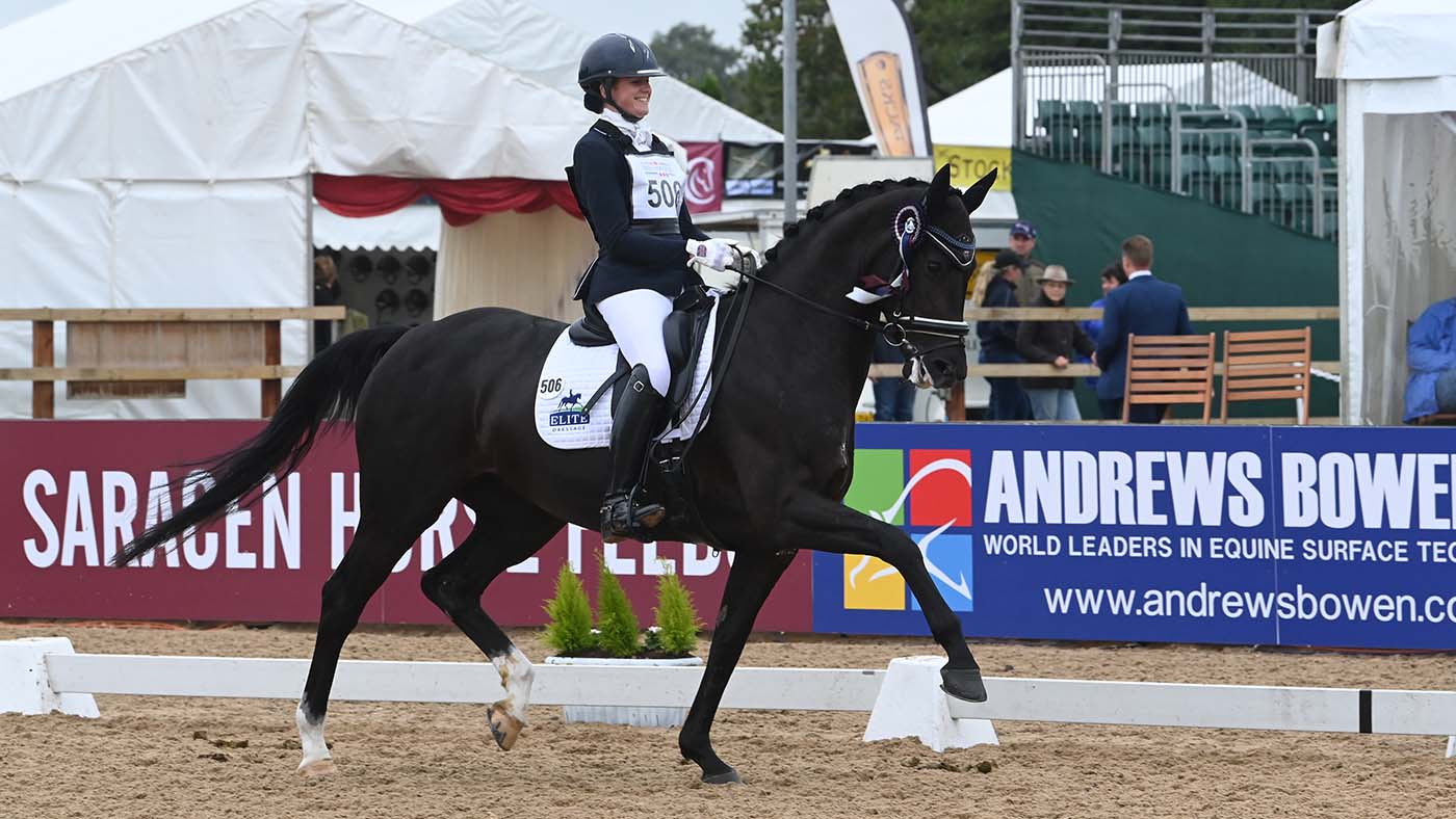 Beth Bainbridge and Tiger are crowned five-year-old champions at the National Dressage Championships