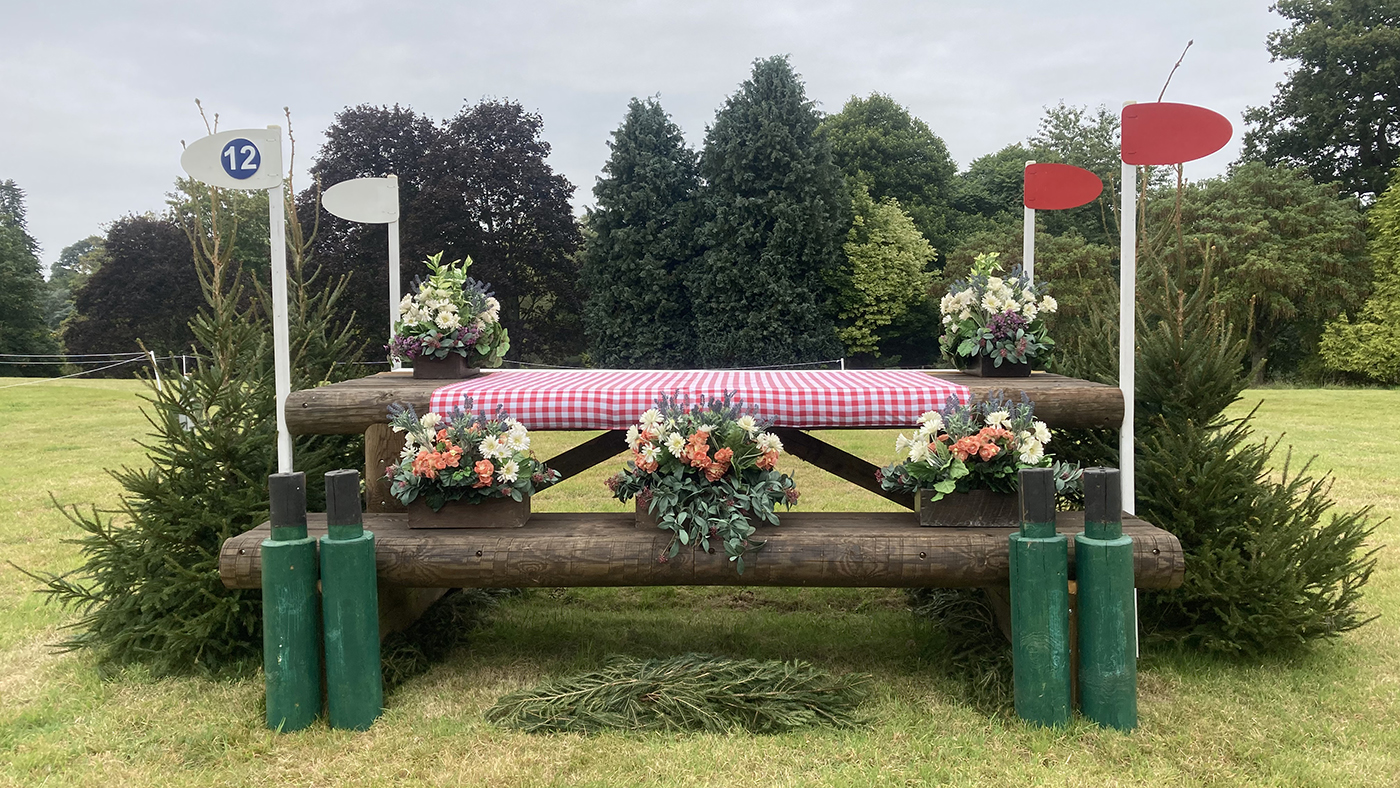 Bicton Horse Trials cross-country course: five-star fence 12