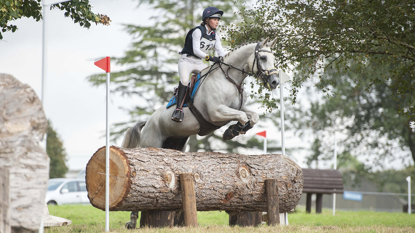 Ibble Watson riding Aristoteles S Z at South of England (2) horse trials