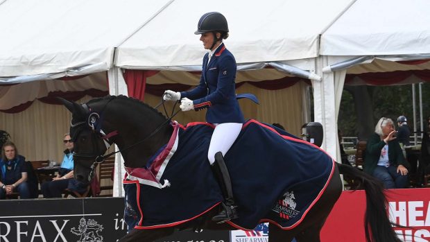 Charlotte Dujardin riding Mon Amour at the National Dressage Championships