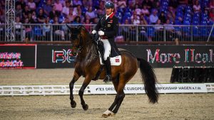 British team member Gareth Hughes at European dressage championships