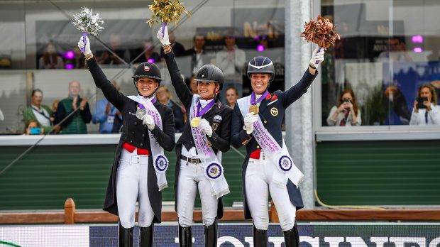 european dressage championships freestyle podium