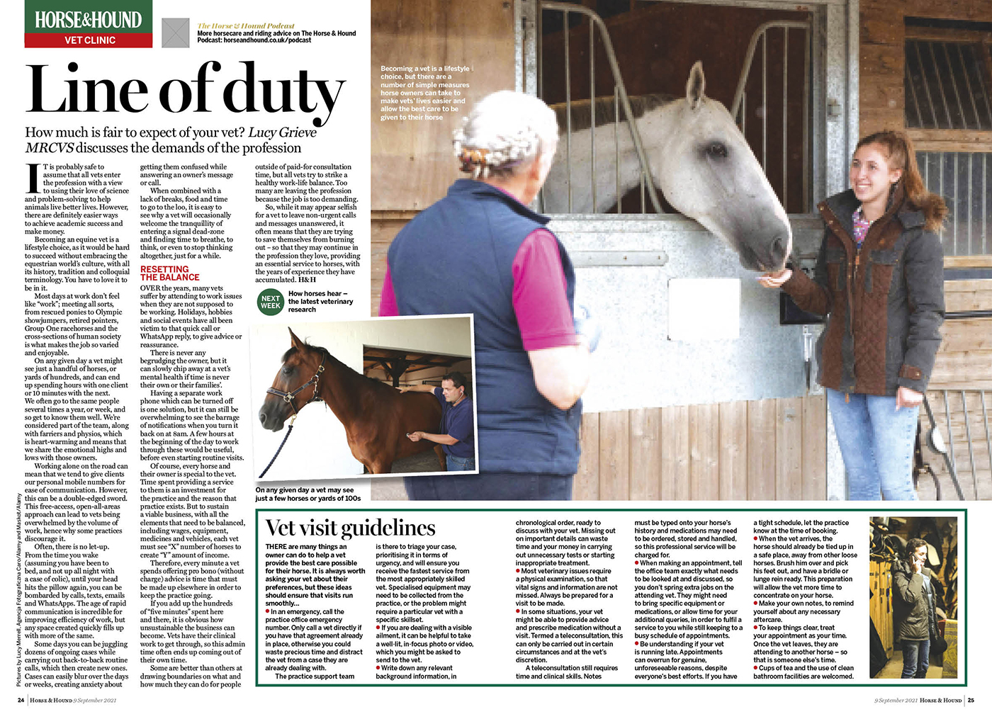 H&H 9 Sept 2021: Vet Clinic