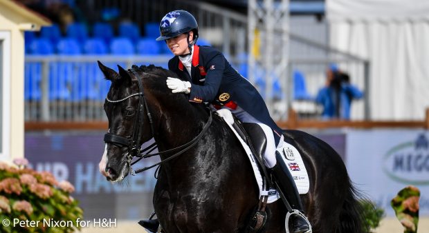 European Dressage Championships freestyle times Lotte Fry riding Everdale during the Grand Prix - Team Competition of the Dressage European Championship held at Hagen A.T.W near Osnabrück in Germany between the 7-12th September 2021