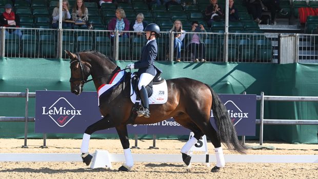 National Dressage Championships novice gold winners Sarah Rogers and Full Moon II