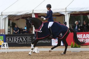 Charlotte Dujardin riding Mon Amour at the National Dressage Championships