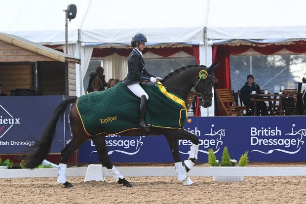 Jade Clark and Jemimah HH win the medium silver at the National Dressage Championships