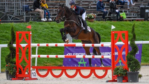 European Eventing Championships showjumping Ros CANTER (GBR) riding Allstar B during the showjumping phase at the FEI Eventing European Championships at Avenches held at IENA in Switzerland between the 23-26 September 2021