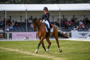 Blenheim Horse Trials dressage; Ros Canter and Izilot DHI