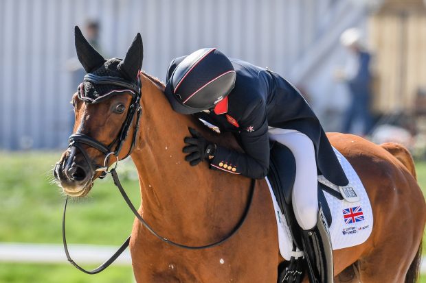 European Eventing Championships dressage Sarah BULLIMORE (GBR) riding Corouet during the dressage phase at the FEI Eventing European Championships at Avenches held at IENA in Switzerland between the 23-26 September 2021
