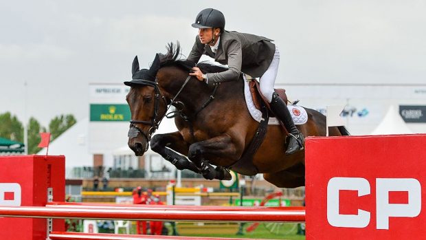Steve Guerdat and Venard De Cerisy win the CP International at Spruce Meadows, Calgary, for the Rolex Grand Slam of Showjumping