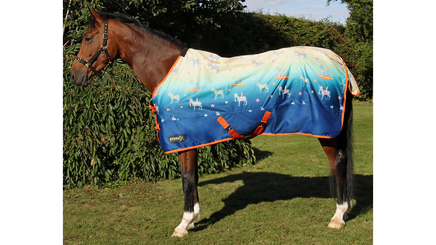 Hy StormX Seaside Donkey patterned horse rug