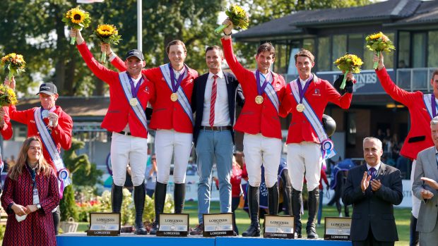 European Showjumping Championships team gold medallists Switzerland