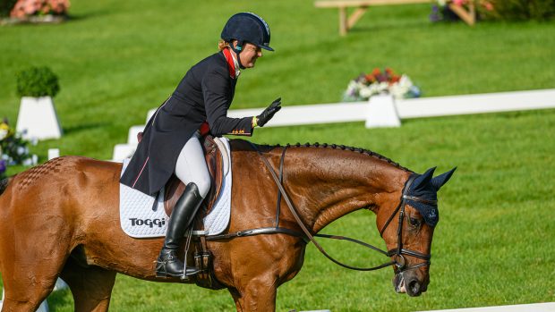 Bicton Horse Trials dressage result: Pippa Funnell and Billy Walk On lead