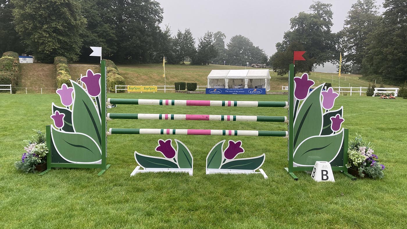 Bicton Horse Trials showjumping course: fence 5b