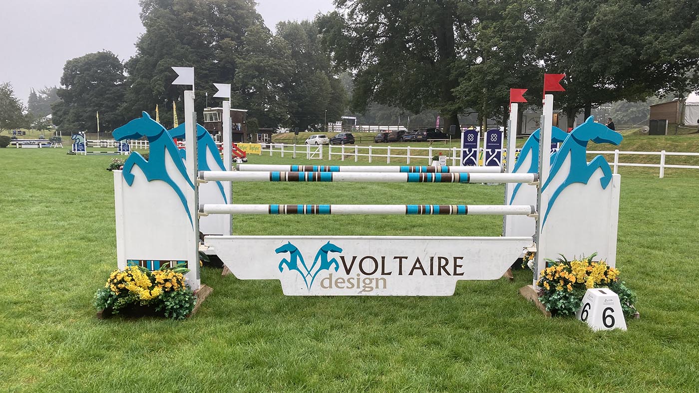 Bicton Horse Trials showjumping course: fence 6