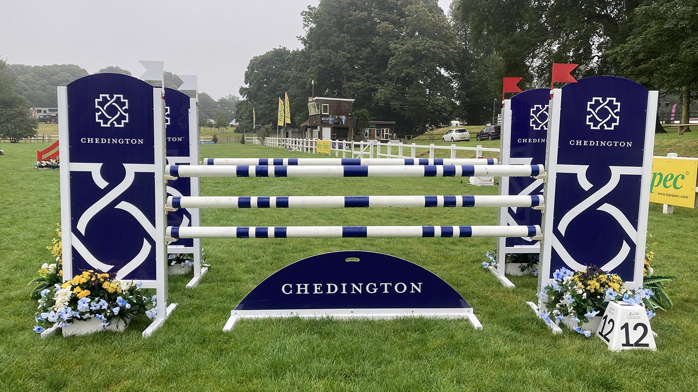 Bicton Horse Trials showjumping course: fence 12