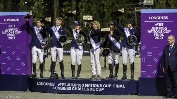 Great Britain lifts the Challenge Cup at the Nations Cup Final in Barcelona, Spain