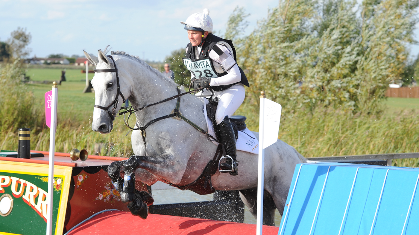 <p>Gemma Tattersall riding STORMHILL KOSSACK during the Little Downham Horse Trials, 1 October 2012</p>