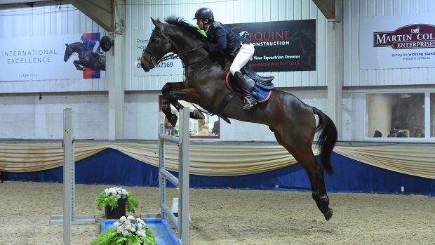 Mark Edwards riding Montreuxs Tale to win at Keysoe Winter Classic