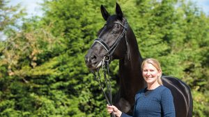 Hayley Watson-Greaves: mother and top-level dressage rider, pictured with Rubins Nite