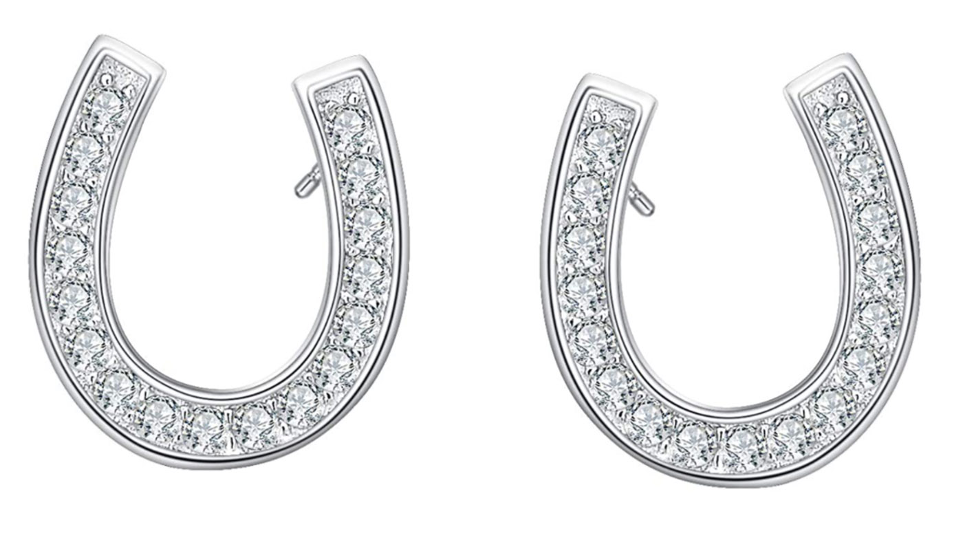 Ever Faith horseshoe earrings