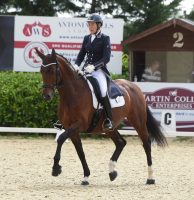 Liza McQuiston riding Sassy Song.