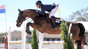 Mark Bluman and Marilyn winning the CSI2* grand prix at Split Rock Saratoga